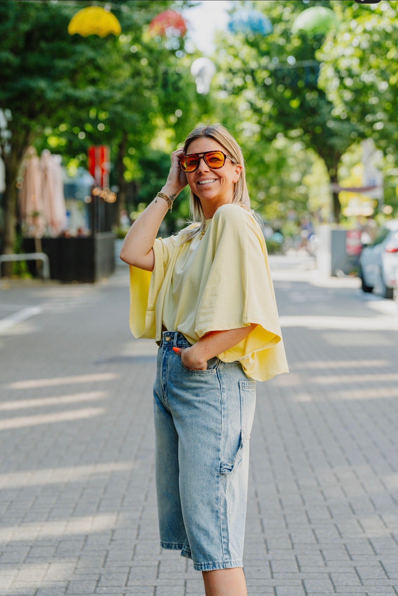 Basic oversized t-shirt yellow