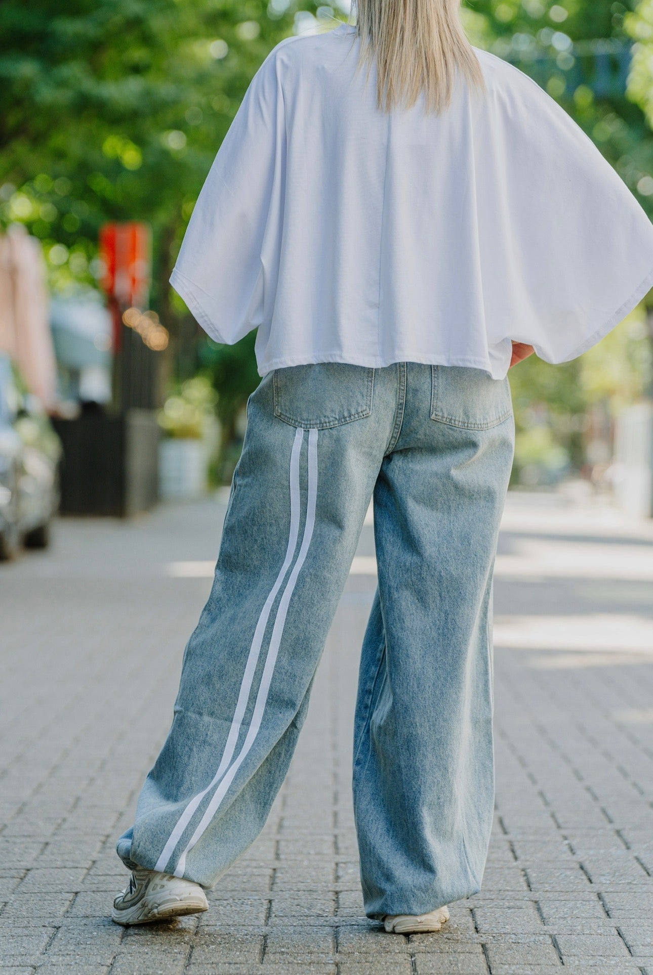 Ballon jeans stripes