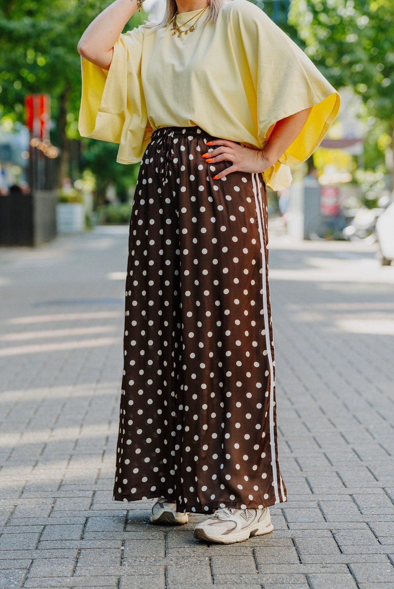 Dots pants brown