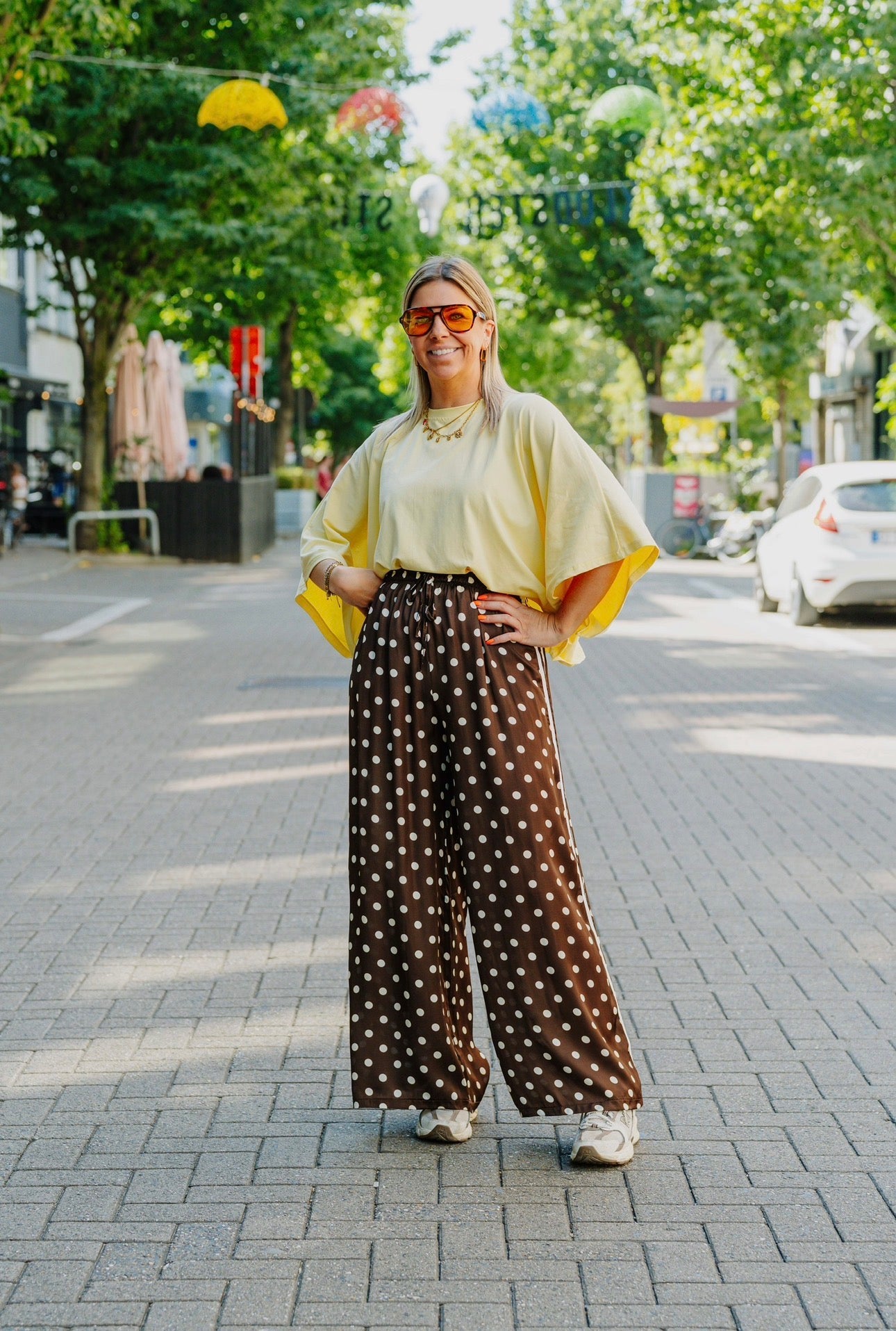 Dots pants brown