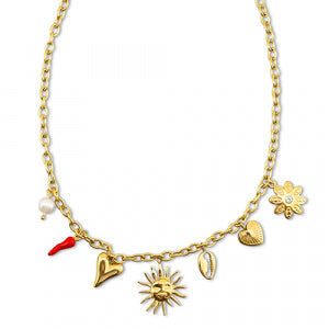 Necklace mixed coins