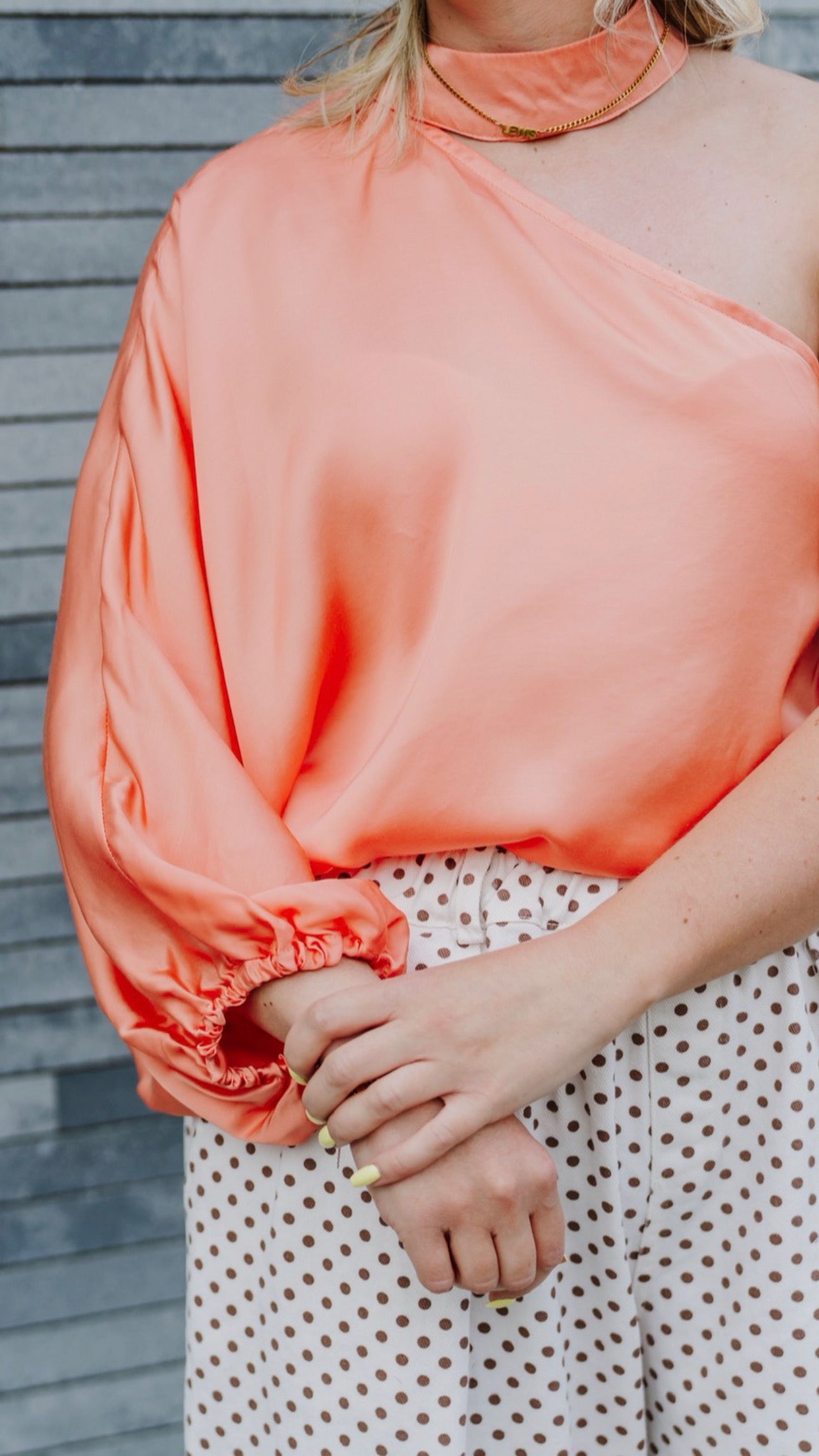 Going out blouse soft orange
