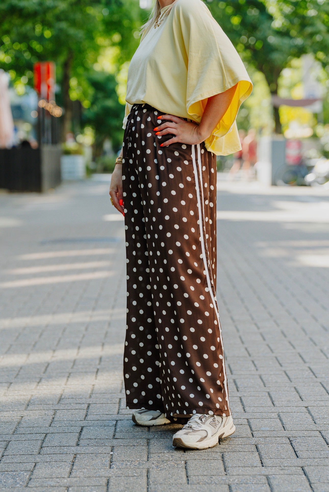 Dots pants brown