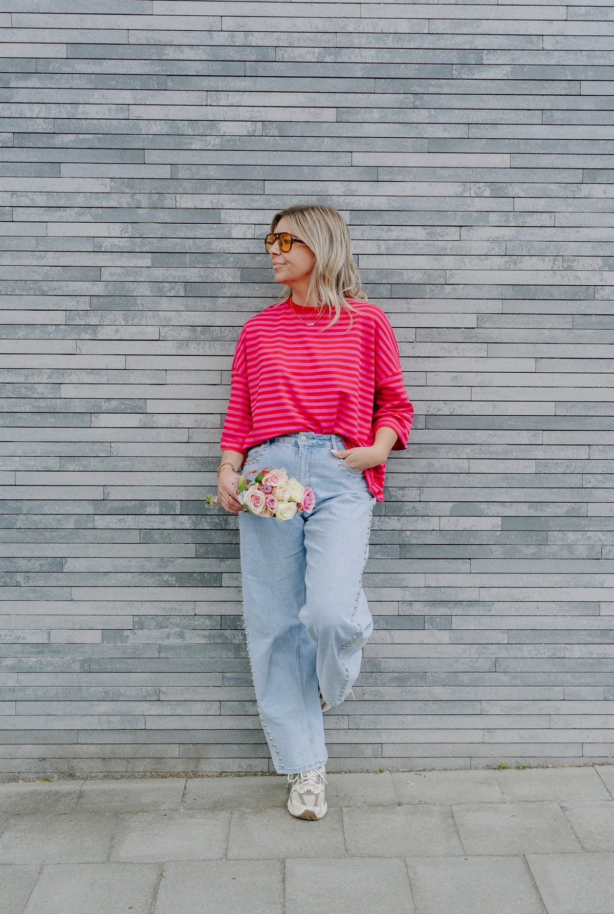 Bow t-shirt pink/red