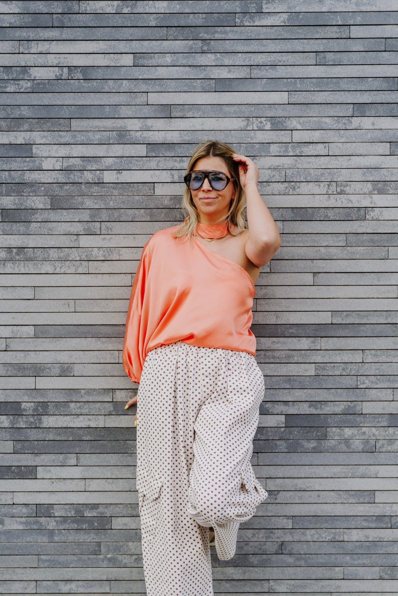 Cargo dots pants brown