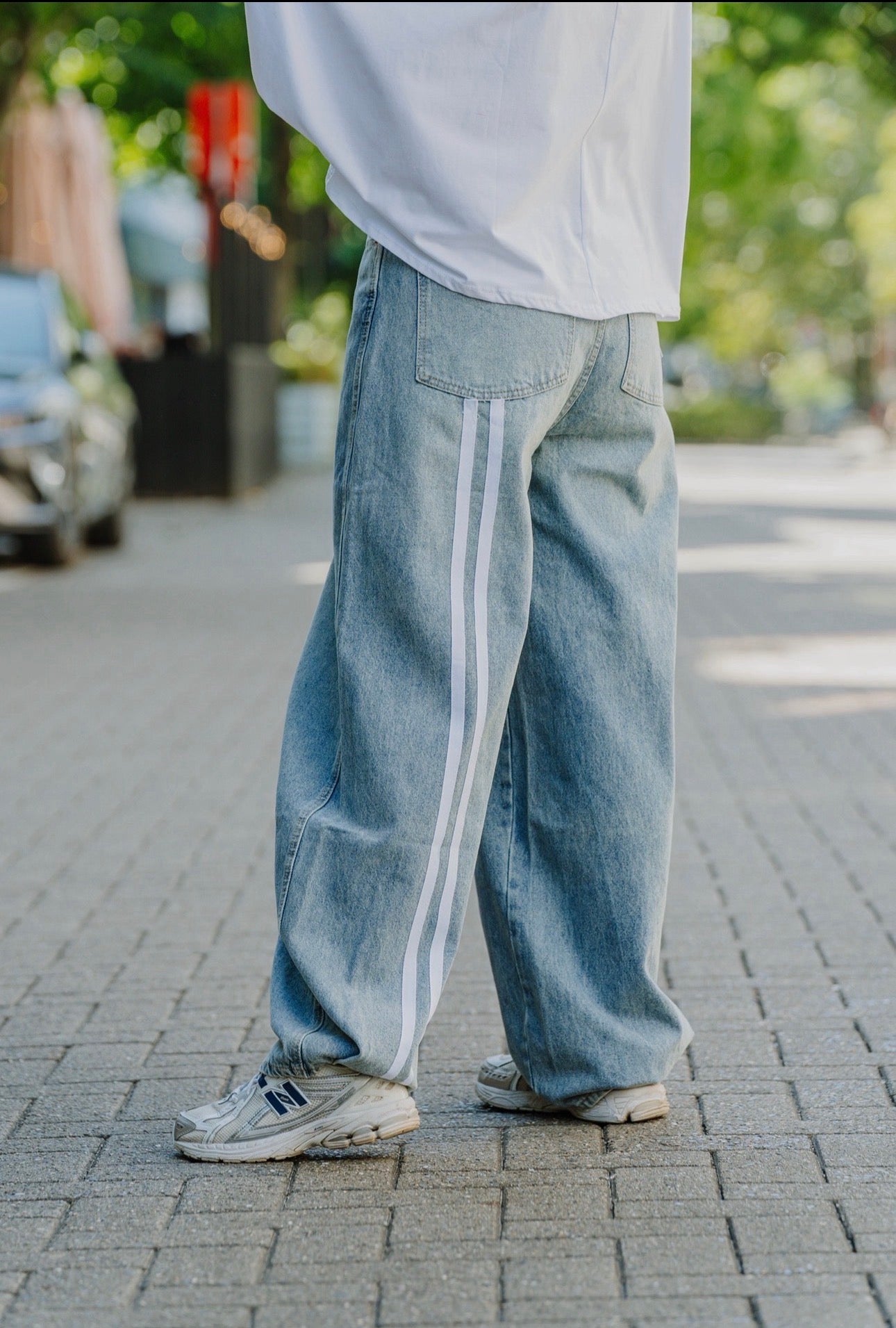 Ballon jeans stripes
