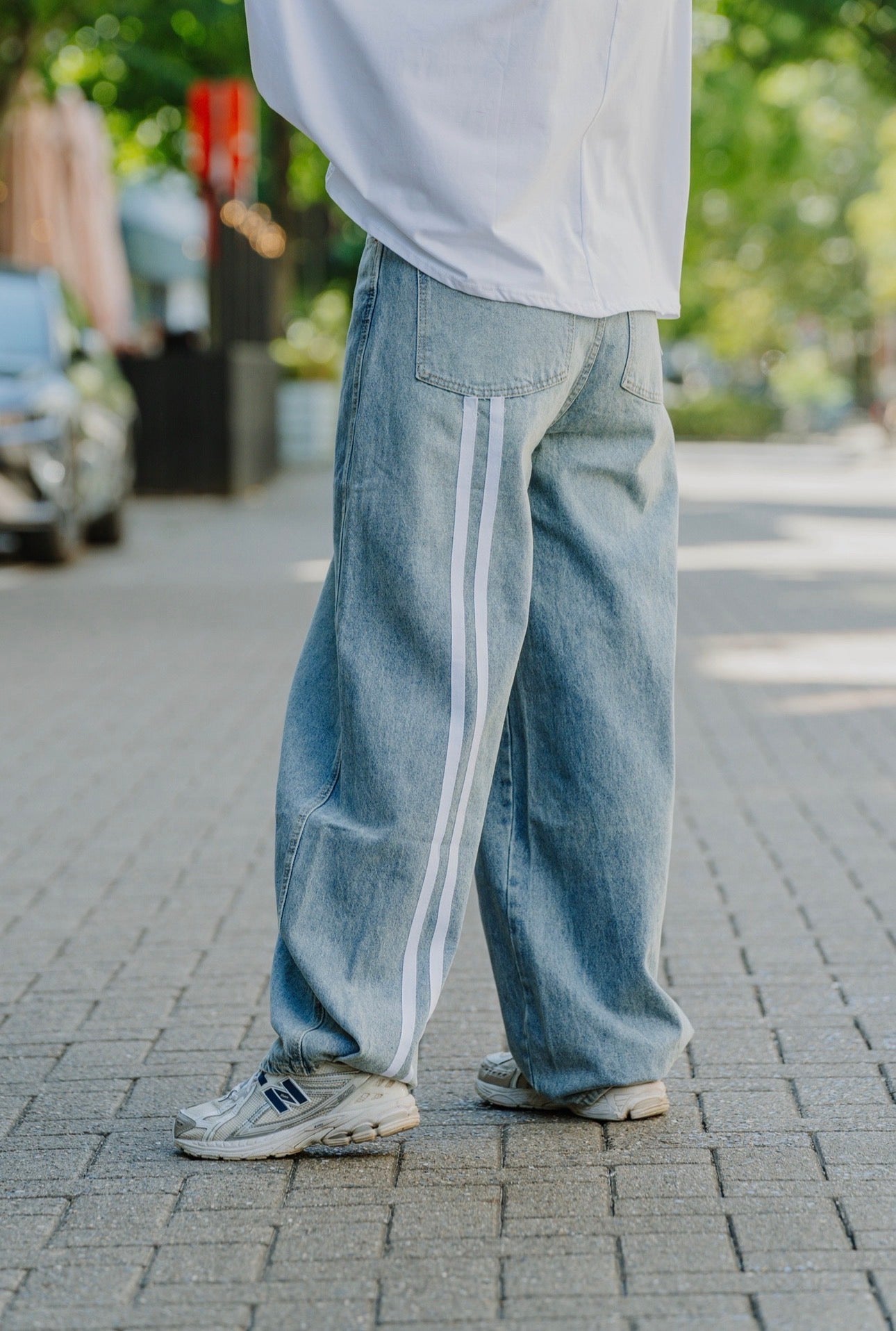 Ballon jeans stripes