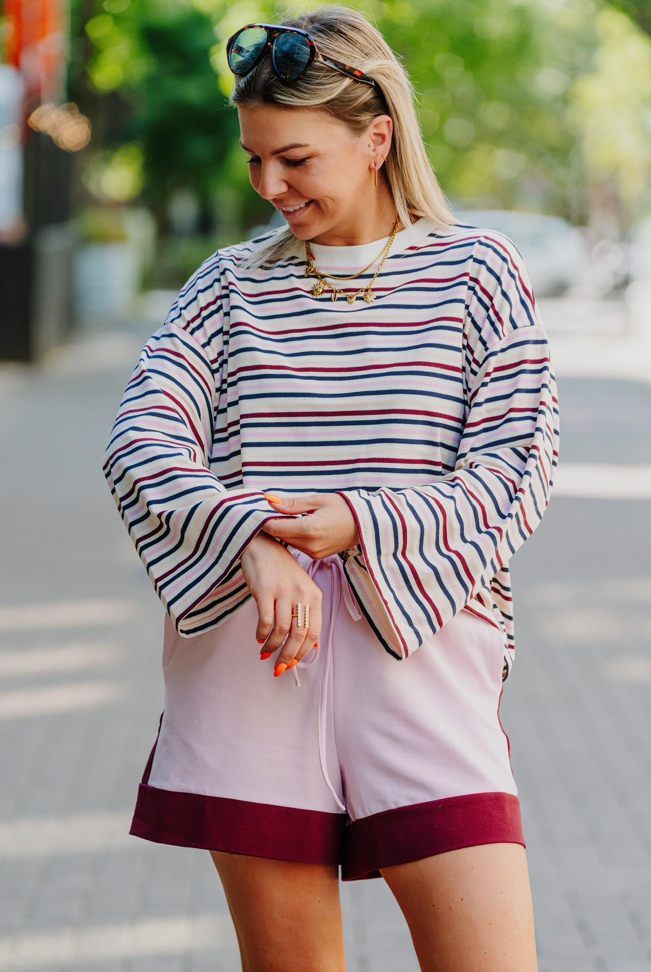 Comfi short pink/bordeaux