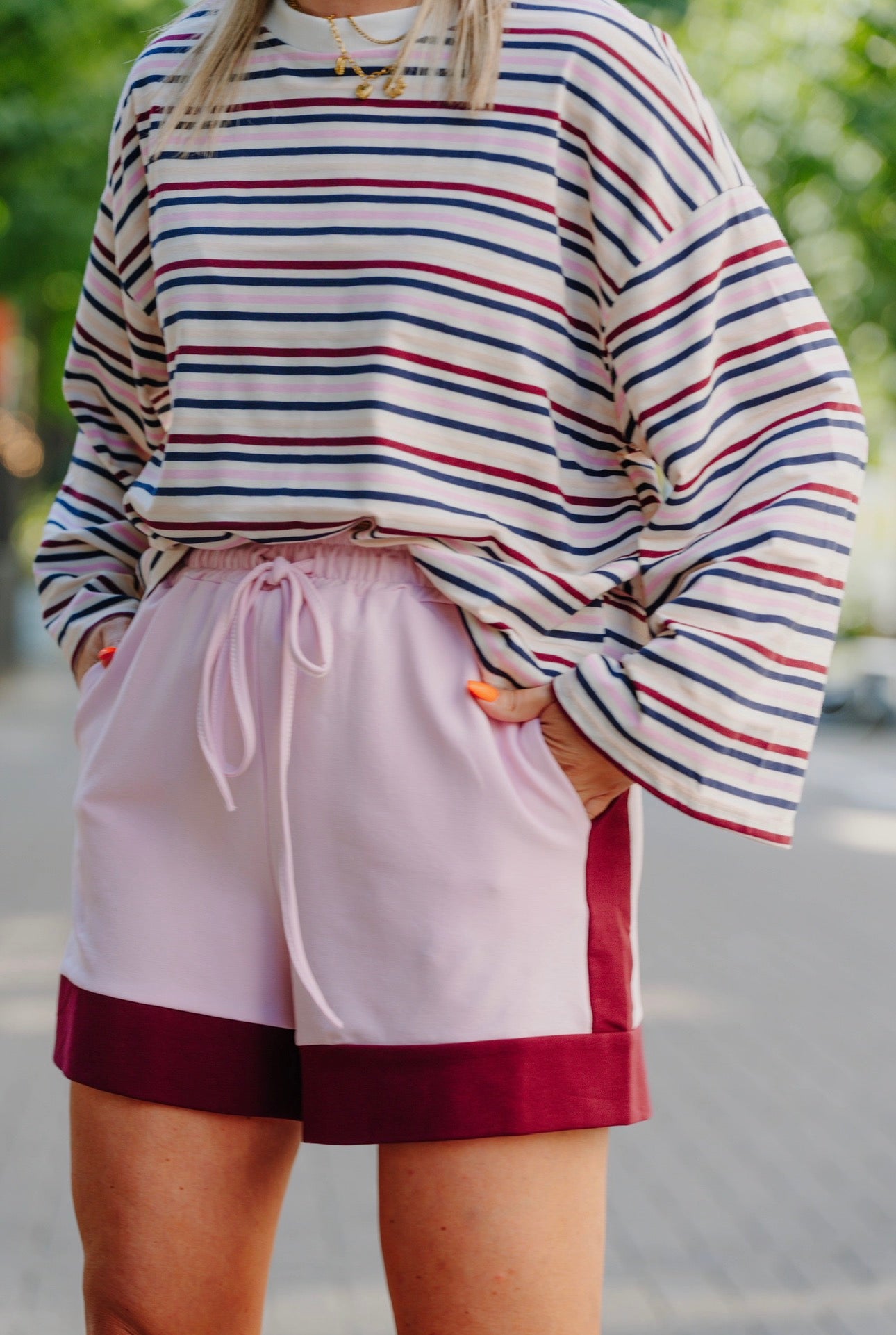 Comfi short pink/bordeaux